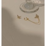 Bông tai hình bướm bằng kim loại thanh lịch 