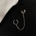 Khuyên Tai Dạng Kẹp Dây Xích Đơn Giản