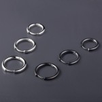 Khuyên tai unisex thép không rỉ 2 màu nhiều kích cỡ