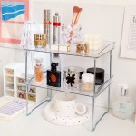 ￼Kệ để bàn mặt acrylic trong suốt có thể xếp chồng 