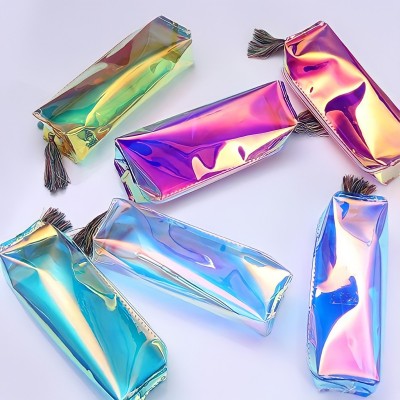 Hộp bút trong suốt ánh cầu vồng chuyển sắc Hologram độc lạ
