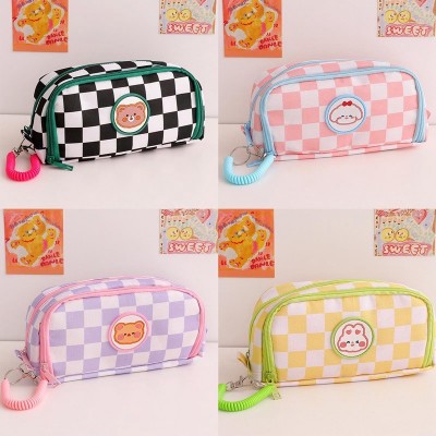 Túi Đựng Bút Bằng Vải canvas Hình Gấu Hoạt Hình Dễ Thương