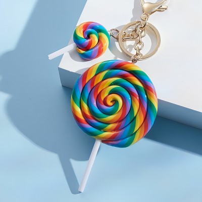 Móc khóa cây kẹo cầu vồng