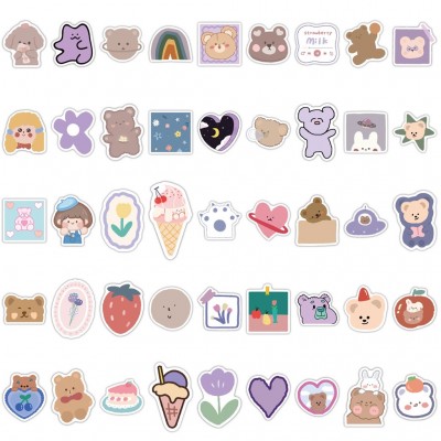 Sticker cute dán laptop, hình dán mũ bảo hiểm 