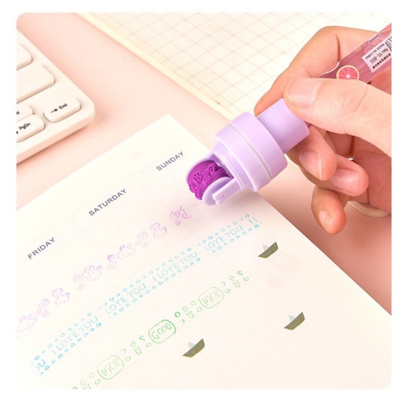 Bút bi 5 trong 1 đa chức năng có đầu lăn tiện dụng