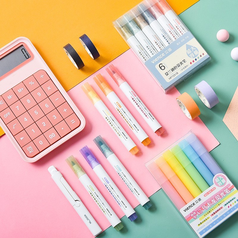 Bộ 6 bút dạ nhiều màu cổ điển