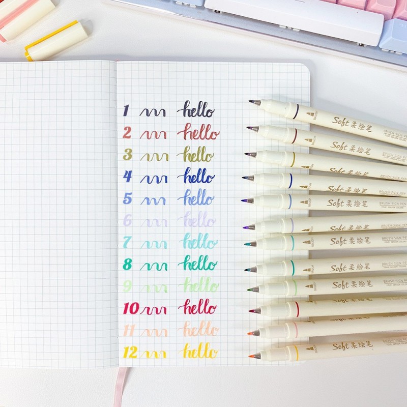 Bút viết thư pháp nhiều màu