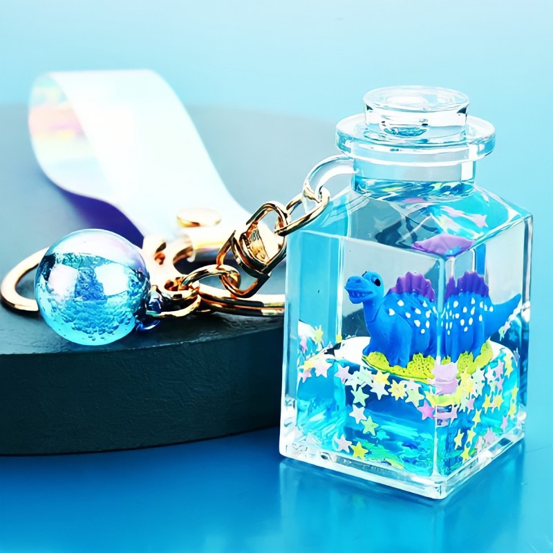 Móc khóa khủng long dạng gel