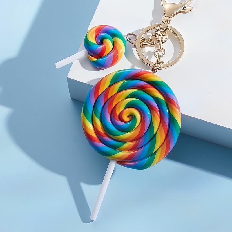 Móc khóa cây kẹo cầu vồng